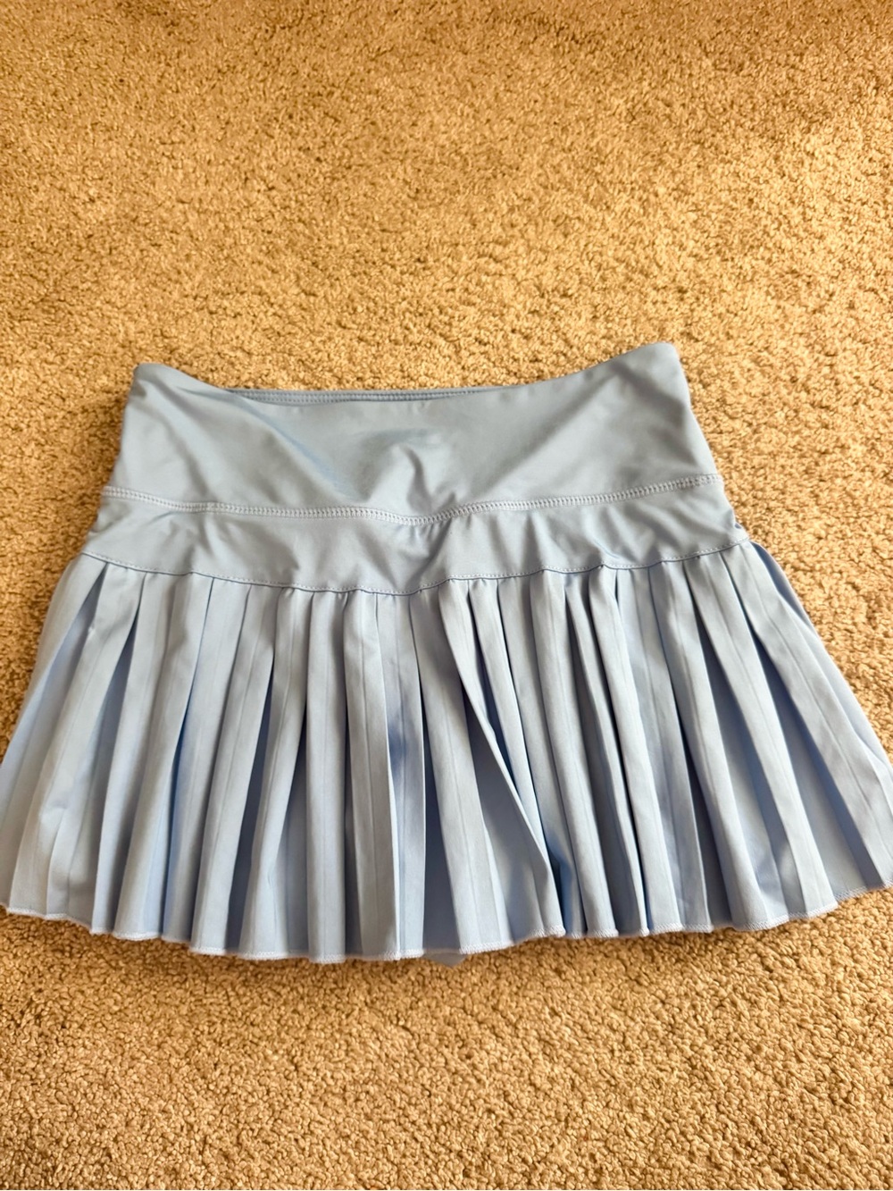 Goldhinge Light Blue Pleated Women's Skirt